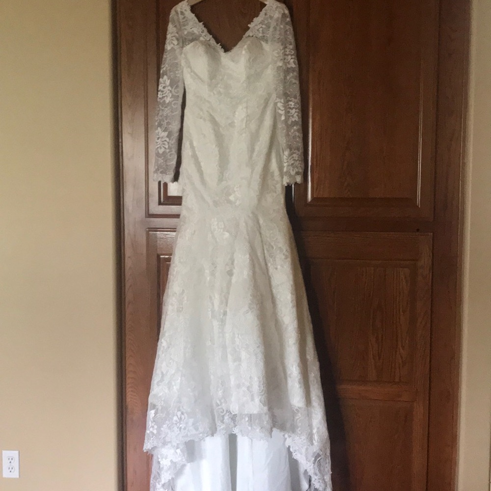 Long sleeve wedding gown